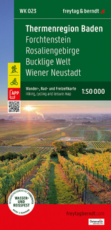 Thermenregion Baden, Wander-, Rad- und Freizeitkarte 1:50.000, freytag & berndt, WK 023