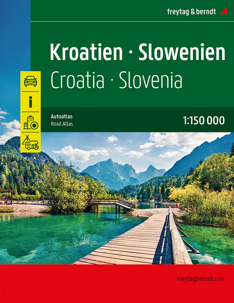 Kroatien - Slowenien, Autoatlas 1:150.000, freytag & berndt