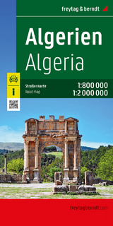 Algerien, Straßenkarte 1:800.000 - 1:2.000.000, freytag & berndt - 