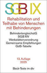 SGB IX Rehabilitation und Teilhabe von Menschen mit Behinderungen