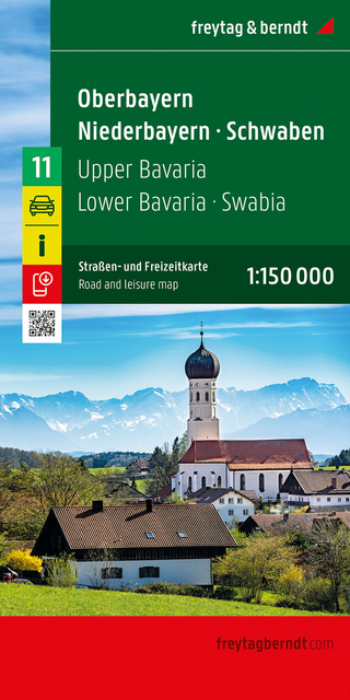 Oberbayern - Niederbayern - Schwaben, Straßen- und Freizeitkarte 1:150.000, freytag & berndt