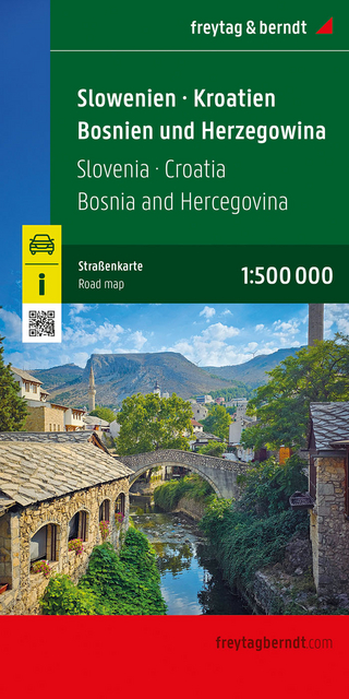 Slowenien - Kroatien - Bosnien und Herzegowina, Straßenkarte 1:500.000, freytag & berndt
