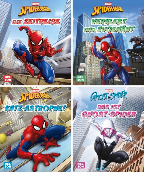 Nelson Mini-B&uuml;cher: MARVEL 4er Spider-Man 1-4