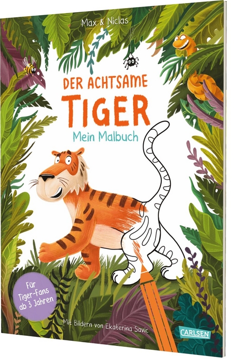 Der achtsame Tiger: Mein Malbuch -  Max &  Niclas