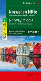 Norwegen Mitte, Straßen- und Freizeitkarte 1:250.000, freytag & berndt - 