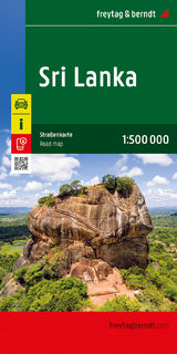 Sri Lanka, Straßenkarte 1:500.000, freytag & berndt - 