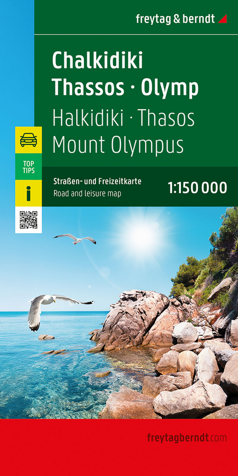 Chalkidiki - Thassos - Olymp, Straßen- und Freizeitkarte 1:150.000, freytag & berndt