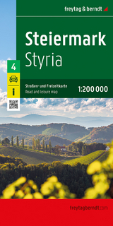 Steiermark, Stra&szlig;en- und Freizeitkarte 1:200.000, freytag & berndt