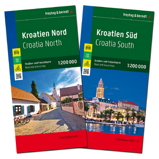 Kroatien, Straßenkarten-Set 1:200.000, freytag & berndt