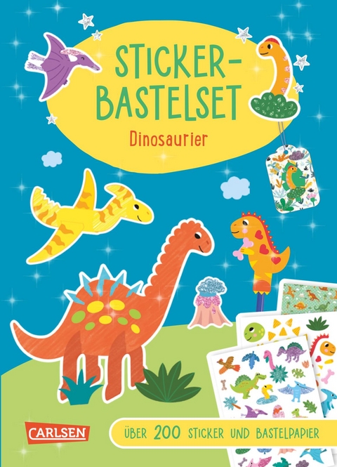 Bastelset f&uuml;r Kinder: Sticker-Bastelset: Dinosaurier - Anton Poitier
