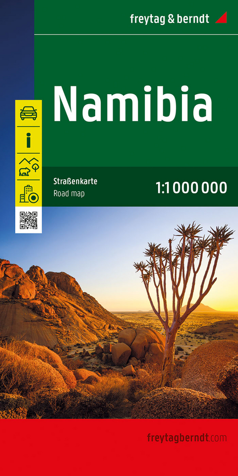 Namibia, Stra&szlig;enkarte 1:1.000.000, freytag & berndt