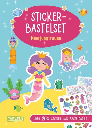 Bastelset für Kinder: Sticker-Bastelset: Meerjungfrauen