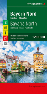 Bayern Nord, Straßen- und Freizeitkarte 1:200.000, freytag & berndt - 