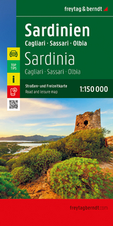 Sardinien, Straßen- und Freizeitkarte 1:150.000, freytag & berndt - 