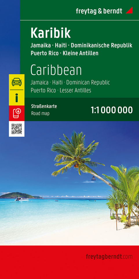 Karibik, Stra&szlig;enkarte 1:1.000.000, freytag & berndt