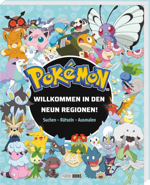 Pok&eacute;mon: Willkommen in den neun Regionen! - Suchen - R&auml;tseln - Ausmalen -  Panini