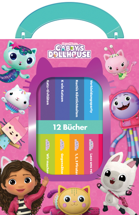 Gabby's Dollhouse - Meine erste Bibliothek - B&uuml;cherbox mit 12 Pappbilderb&uuml;chern - Gabby's Dollhouse - 