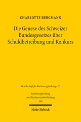 Die Genese des Schweizer Bundesgesetzes über Schuldbetreibung und Konkurs - Charlotte Bergmann