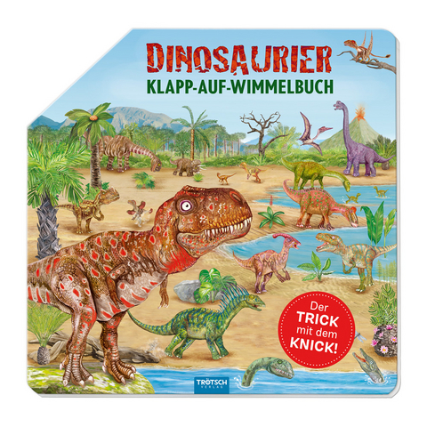 TR&Ouml;TSCH - Wimmelbuch Dinosaurier Klapp-auf-Wimmelbuch| Ab 3 Jahren - 