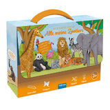 TR&Ouml;TSCH - Besch&auml;ftigungskoffer Mein bunter Koffer Alle meine Zootiere | Koffer mit einem Spiel- und Malbuch, Stickerseiten und Minipostern | Ab 3 Jahren - 