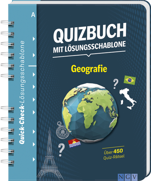 Quizbuch mit L&ouml;sungsschablone Geografie