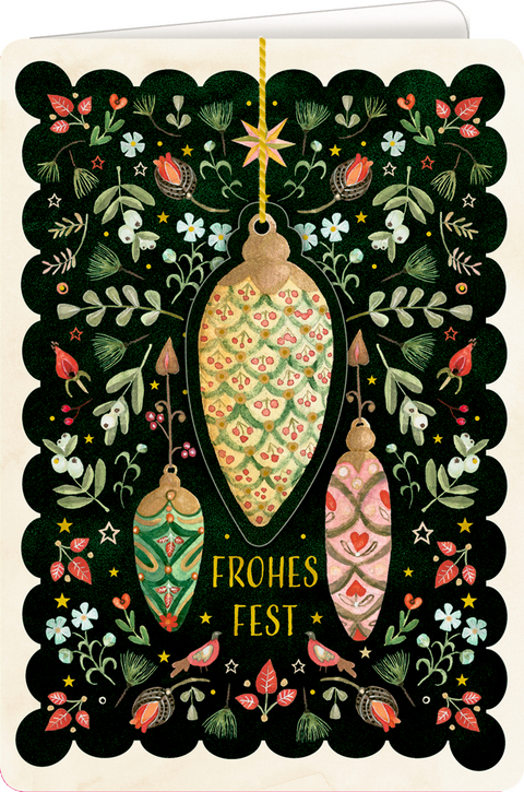 Weihnachtskarte mit Anh&auml;nger