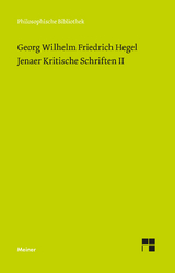 Jenaer Kritische Schriften II - Hegel, Georg Wilhelm Friedrich; Brockard, Hans; Buchner, Hartmut