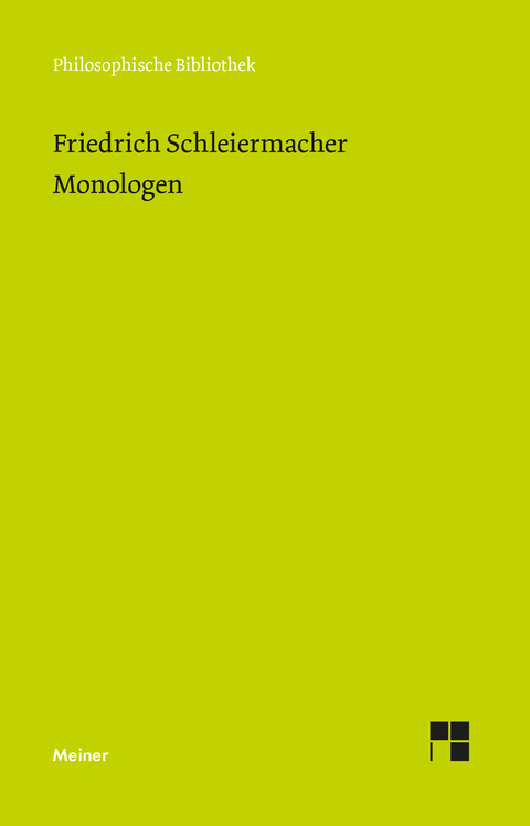 Monologen - Friedrich Daniel Ernst Schleiermacher