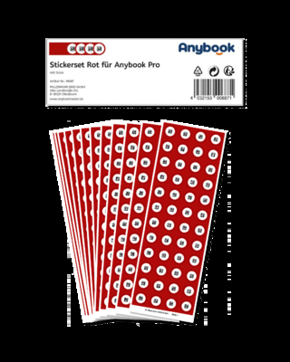 Anybook Pro Sticker Set rot