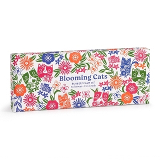 Blooming Cats Rubber Stamp Set