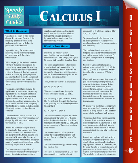 Calculus 1 - Speedy Publishing