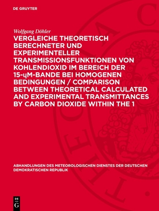 Vergleiche theoretisch berechneter und experimenteller Transmissionsfunktionen von Kohlendioxid im Bereich der 15-μm-Bande bei homogenen Bedingungen / Comparison between theoretical calculated and experimental transmittances by carbon dioxide within the 1