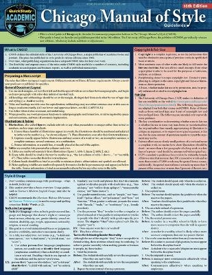 Chicago Manual of Style Guidelines - 18th Edition
