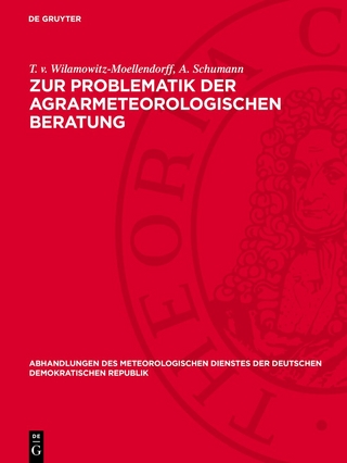 Zur Problematik der agrarmeteorologischen Beratung