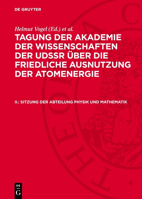 Sitzung der Abteilung Physik und Mathematik