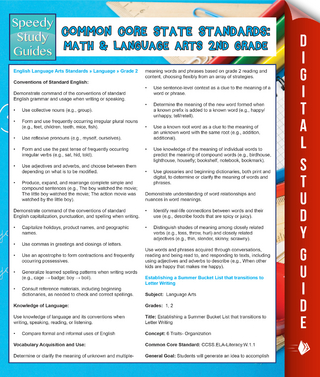 Common Core State Standards: Math And Language Arts 2nd Grade