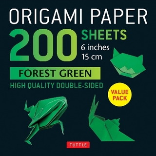 Origami Paper 200 sheets Forest Green 6