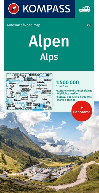 KOMPASS Autokarte KOMPASS Autokarte und Panoramakarte Alpen 1:500.000