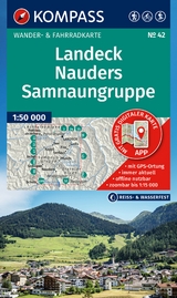KOMPASS Wanderkarte 42 Landeck, Nauders, Samnaungruppe 1:50.000