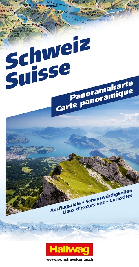 Hallwag Panoramakarte Panoramakarte Schweiz