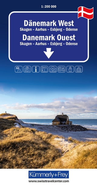 Kümmerly+Frey Regional-Strassenkarte Dänemark West 1:200.000