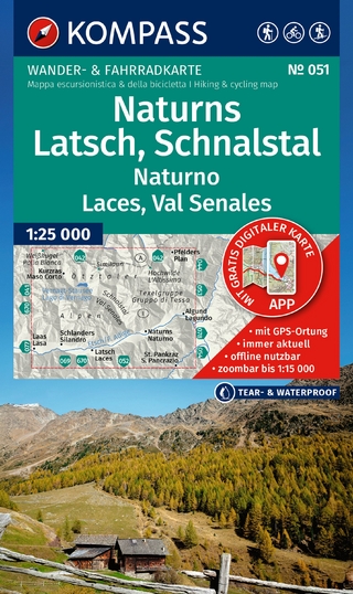 KOMPASS Wanderkarte 051 Naturns, Latsch, Schnalstal / Naturno, Laces, Val Senales 1:25.000