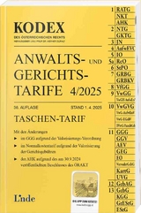KODEX Anwalts- und Gerichtstarife 4/2025 - Dietmar Dokalik