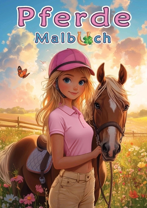 Pferde Malbuch ab 6 Jahren f&uuml;r M&auml;dchen mit 50 sch&ouml;nen Ausmalbildern - Josef Mickey M&uuml;ller