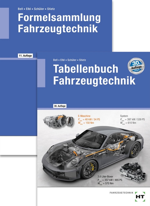 Paketangebot Tabellenbuch Fahrzeugtechnik und Formelsammlung Fahrzeugtechnik - Marco Bell, Helmut Elbl, Wilhelm Sch&uuml;ler