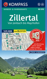 KOMPASS Wanderkarte 010 Zillertal - Von Jenbach bis Mayrhofen 1:25.000