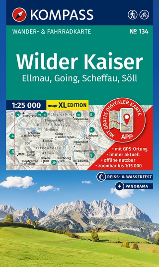 KOMPASS Wanderkarte 134 Wilder Kaiser, Ellmau, Going, Scheffau, Söll 1:25.000