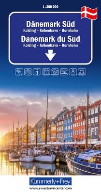 K&uuml;mmerly+Frey Regional-Strassenkarte D&auml;nemark S&uuml;d 1:200.000
