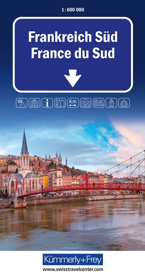 K&uuml;mmerly+Frey Strassenkarte Frankreich S&uuml;d 1:600.000