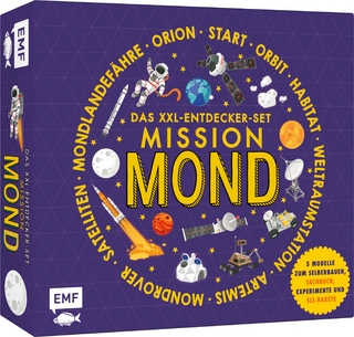 Das XXL-Entdecker-Set – Mission Mond: 5 Modelle zum Selberbauen, Sachbuch, Experimente und Rakete